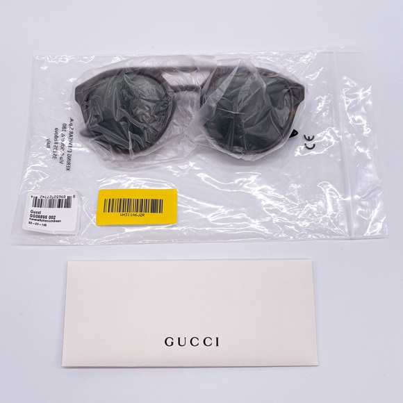NEW GUCCI GG0689S 002 HAVANA GREEN UNISEX SUNGLASSES GUCCI - Picture 12 of 13
